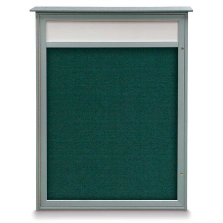 United Visual Products Double Door Enclosed Indoor Letterboard UV1142H-BLACK-BLACK